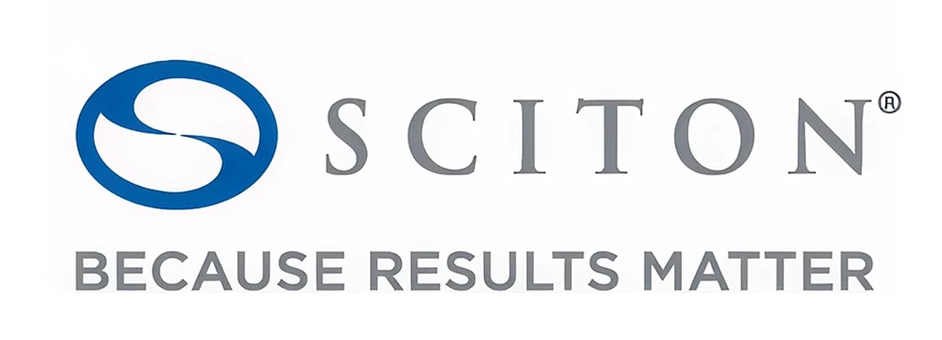 Sciton logo with tagline about results.