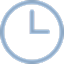 Simple clock icon with hour and minute hands.