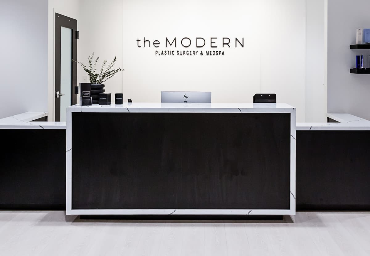 The front desk of the MODERN Plastic Surgery & Medspa