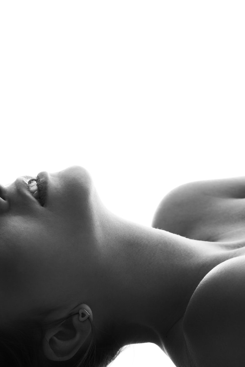 Female lips neck and chest