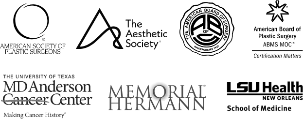 Dr. Walters credentials: American Society of Plastic Surgeons, The Aesthetic Society, The American Board of Surgery, American Board of Plastic Surgery - ABMS MOC, The University of Texas MD Anderson Cancer Center, Memorial Hermann, LSU Health - New Orleans School of Medicine